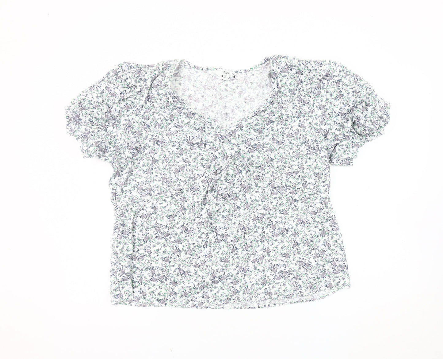 Womens UK Size 16 Marks and Spencer Multicoloured Basic Blouse