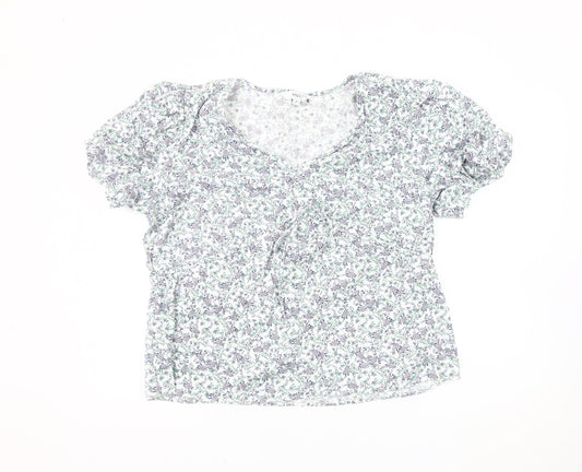 Womens UK Size 16 Marks and Spencer Multicoloured Basic Blouse