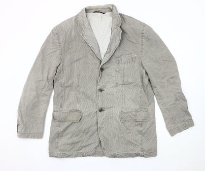 Marks & Spencer Men's Grey Cotton Blazer - Large 41-43"