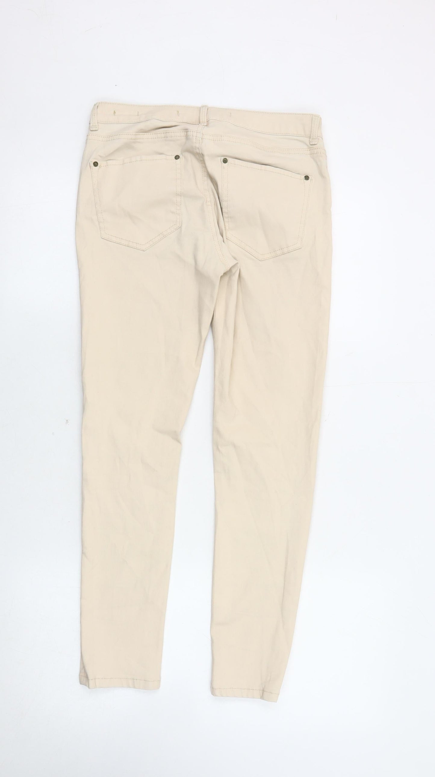 Zara Women Beige Skinny Jeans, Size 32, Excellent Condition