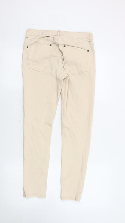 Zara Women Beige Skinny Jeans, Size 32, Excellent Condition