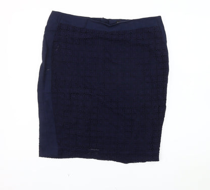 Autograph Women's Blue Knee Length Pencil Skirt Size 14
