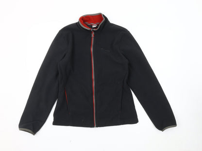 Decathlon Boys Black Basic Jacket, 14 Years, Full Zip, Casual