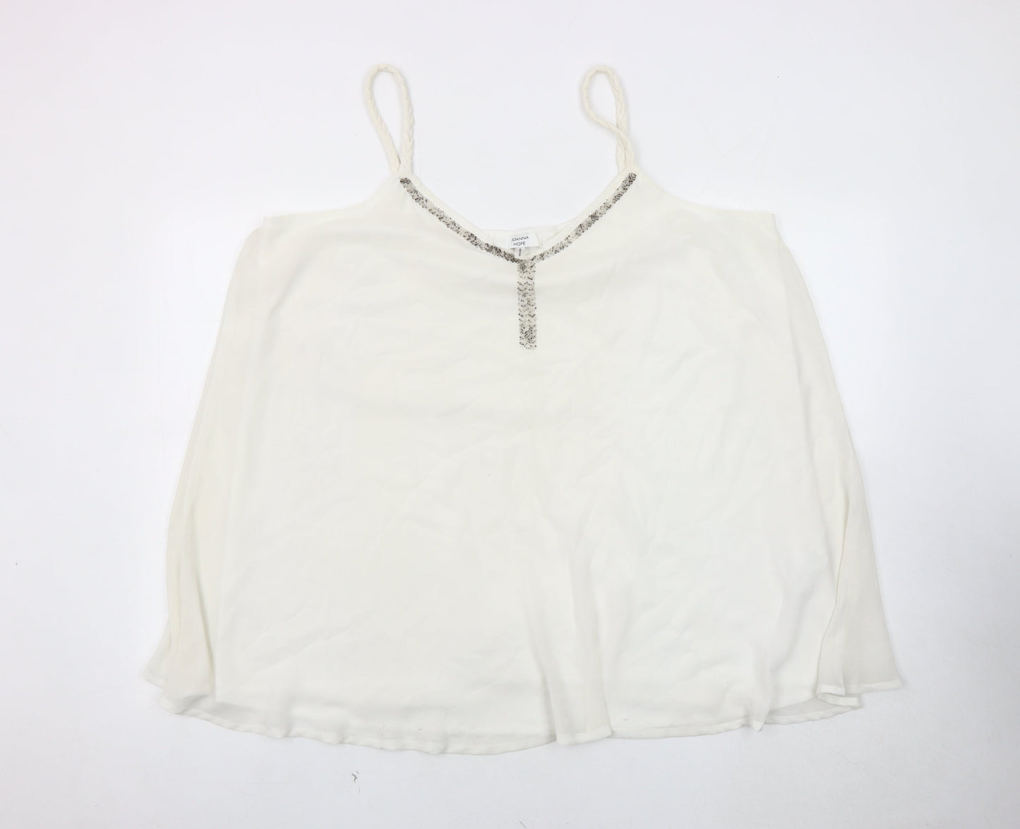 Womens UK Size 22 Joanna Hope White Camisole Tank