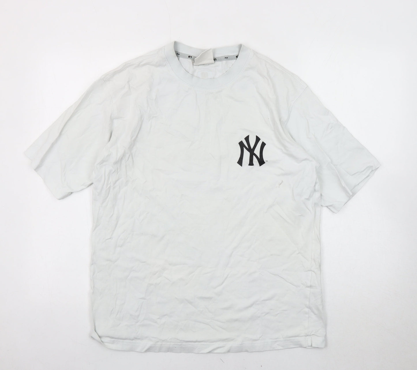 MLB Men's White Graphic Print T-Shirt - Medium