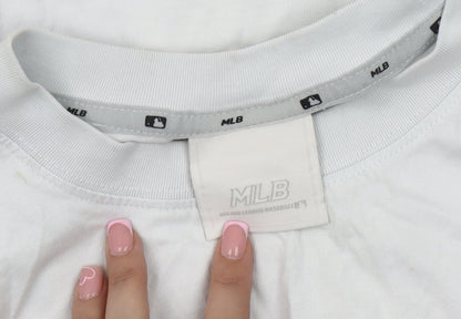 MLB Men's White Graphic Print T-Shirt - Medium