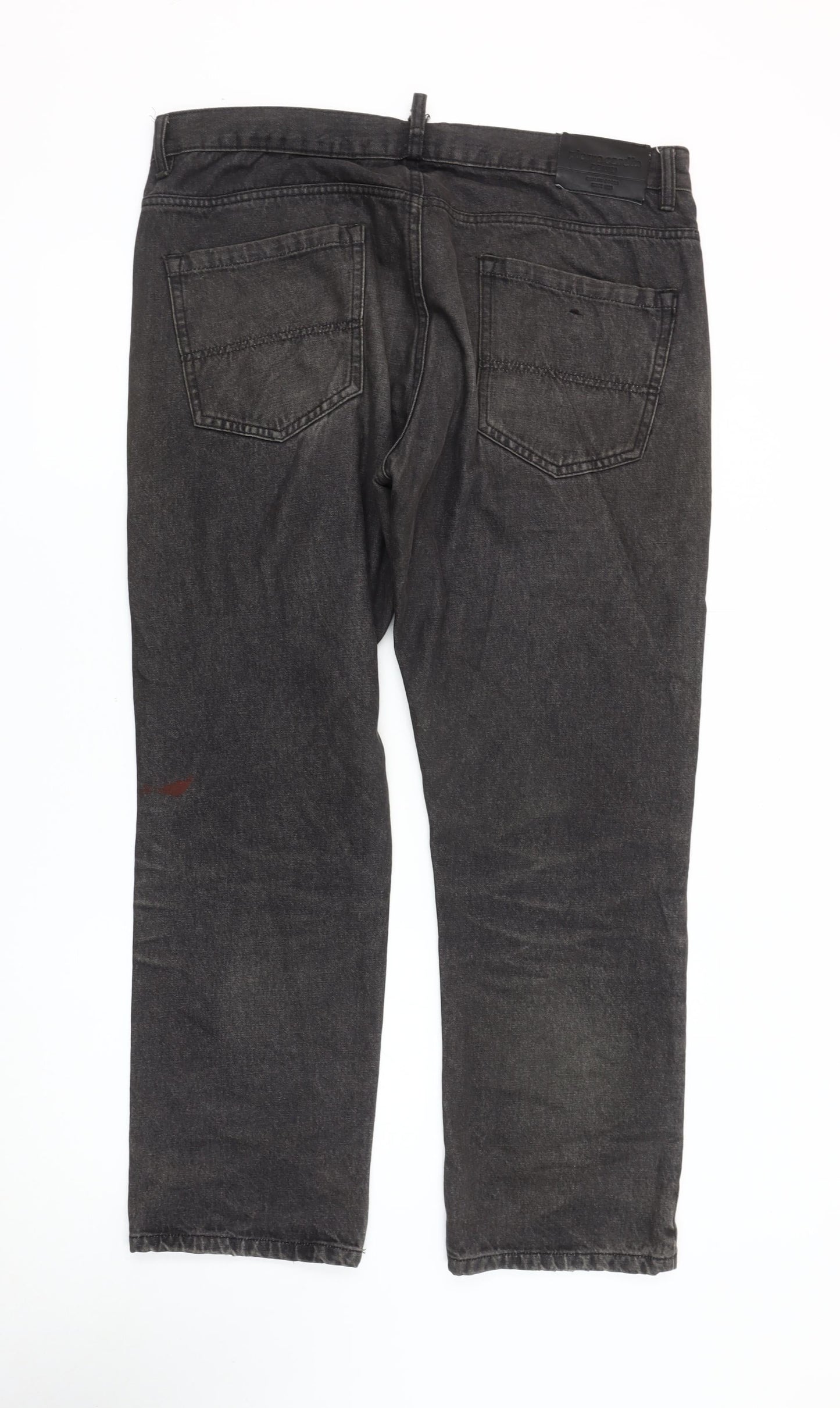 Mens UK Size 38S Pierre Cardin Regular Fit Straight Black Jeans