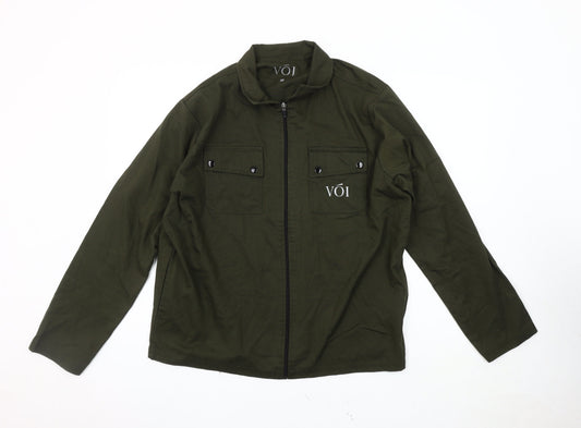 Mens UK Size L Voi Green Basic Jacket