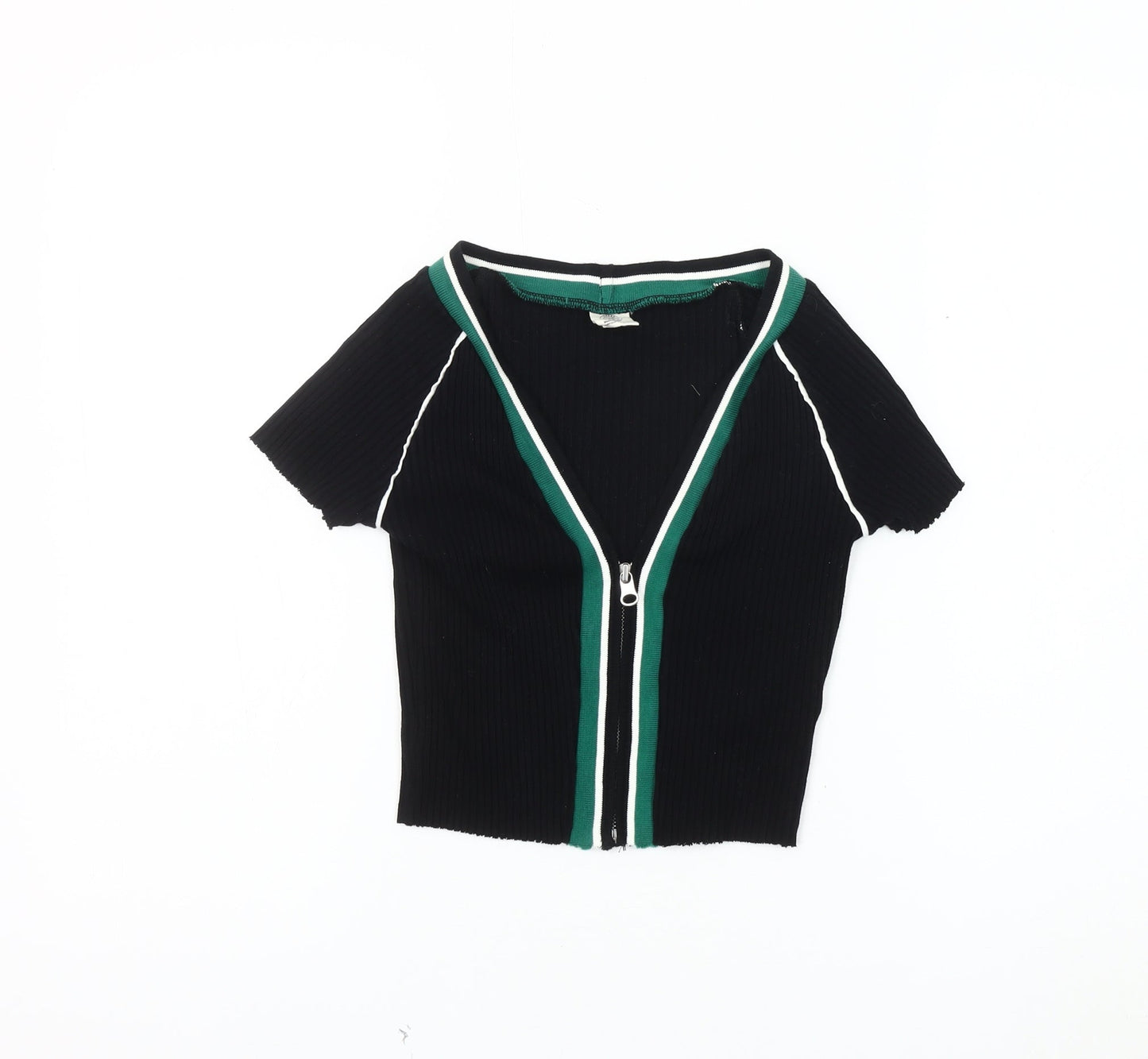 Womens UK Size XS Urban Outfitters Black Basic Blouse