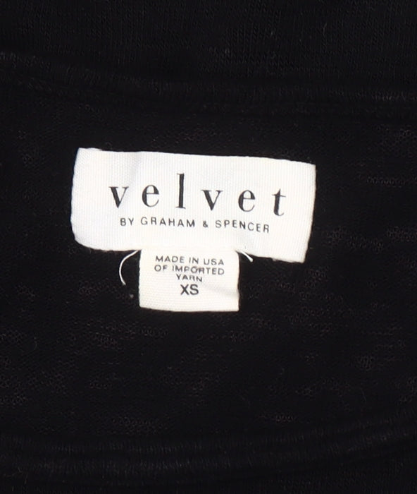 Velvet by Graham & Spencer Women's Black XS Off-the-Shoulder Top