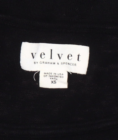 Velvet by Graham & Spencer Women's Black XS Off-the-Shoulder Top