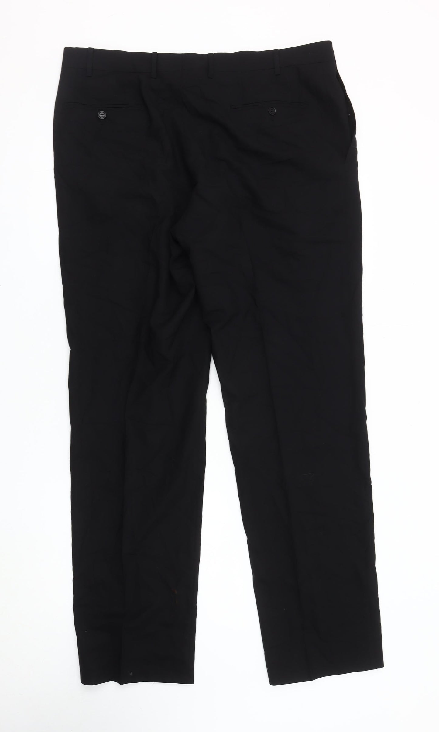 Bruno Men's Black Trousers Size 52 Wool Blend