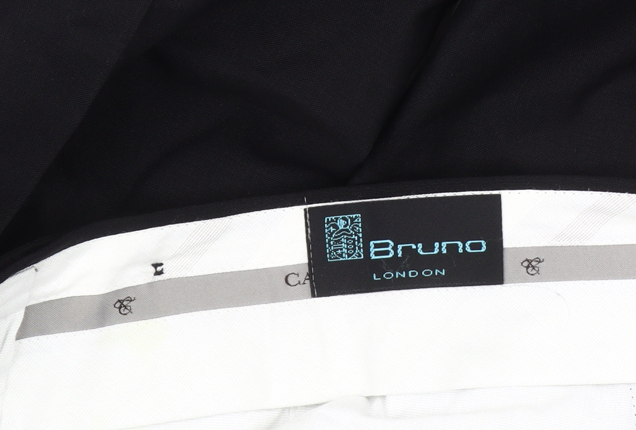 Bruno Men's Black Trousers Size 52 Wool Blend
