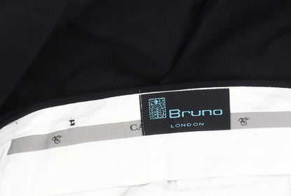 Bruno Men's Black Trousers Size 52 Wool Blend