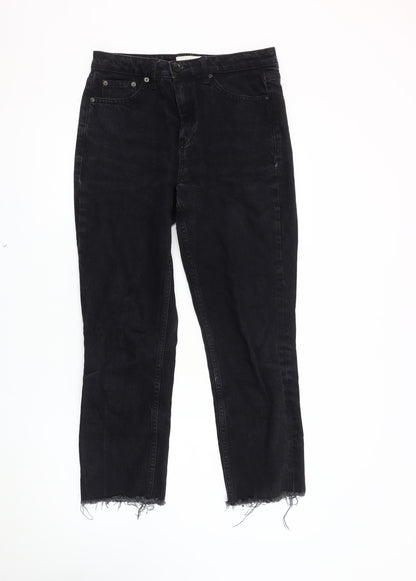 Unisex Adultss UK Size 30 Topshop  Straight Black Jeans