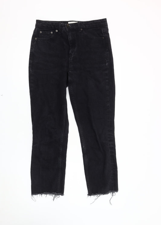 Unisex Adultss UK Size 30 Topshop  Straight Black Jeans