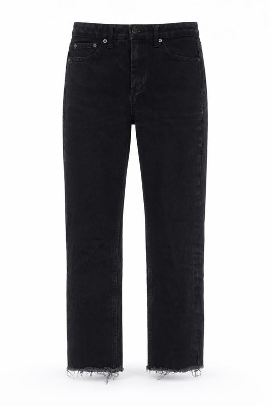 Front view of Topshop Black Straight Jeans unisex adults, size 30