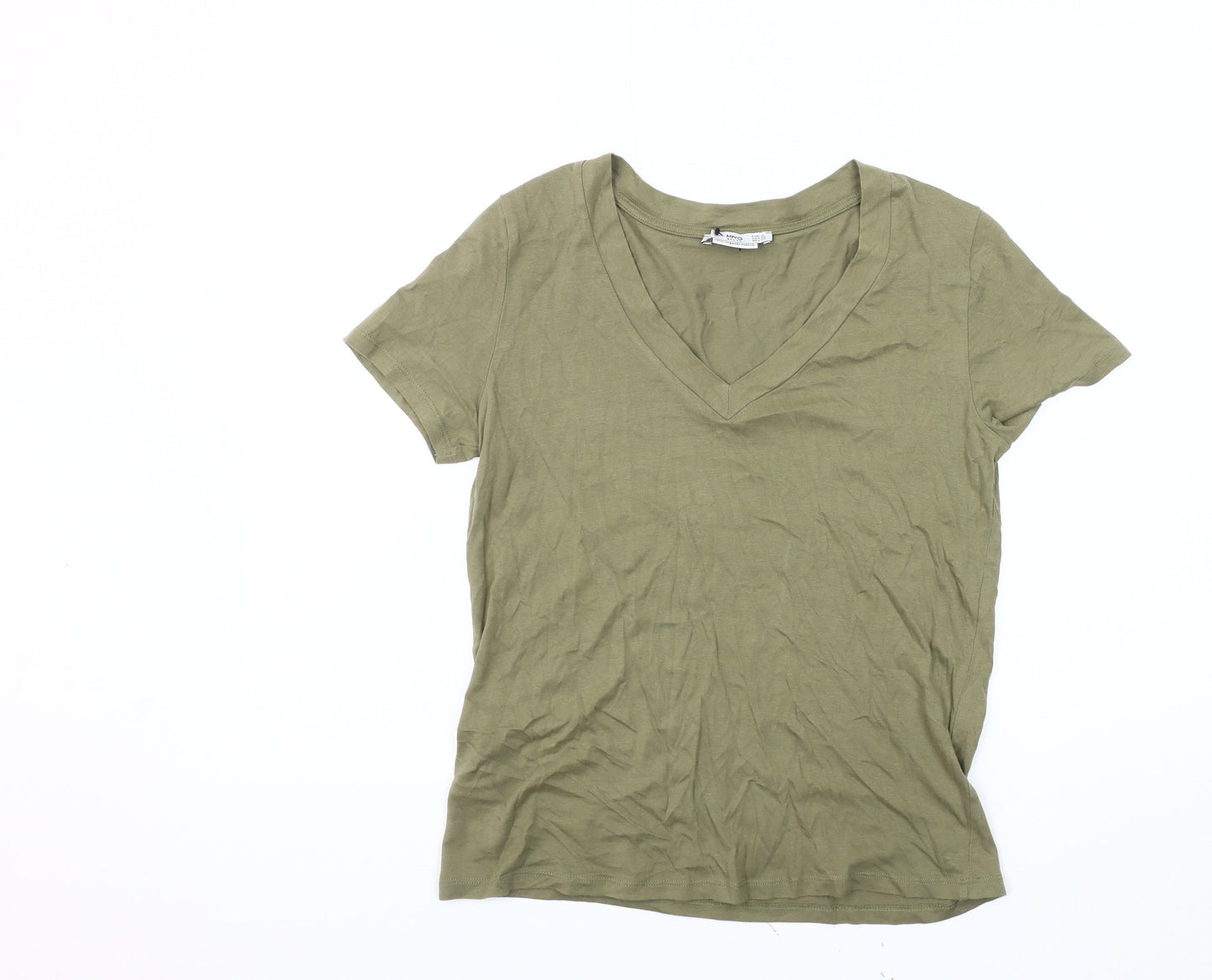 Womens UK Size S MNG Basics Green Basic T-Shirt