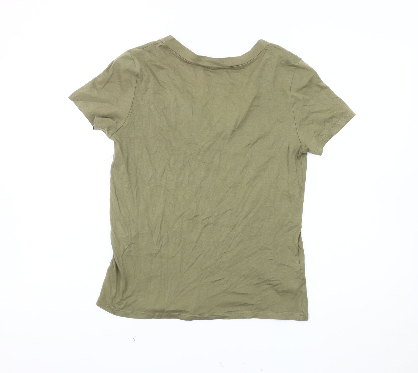 Womens UK Size S MNG Basics Green Basic T-Shirt