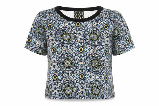 Womens UK Size 12 Warehouse Multicoloured Ringer Blouse