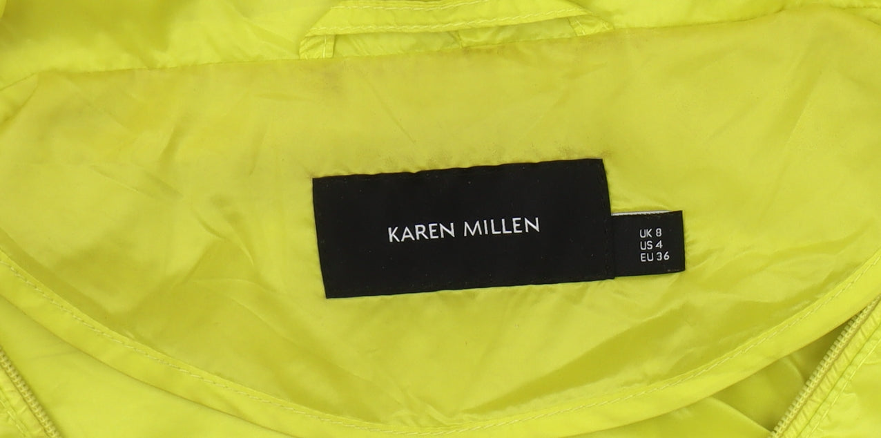 Womens UK Size 8 Karen Millen Yellow Windbreaker Coat
