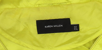 Womens UK Size 8 Karen Millen Yellow Windbreaker Coat