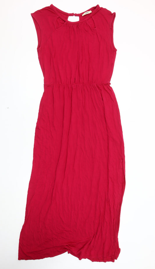 Oasis Women's Red Long Sleeveless Dress M