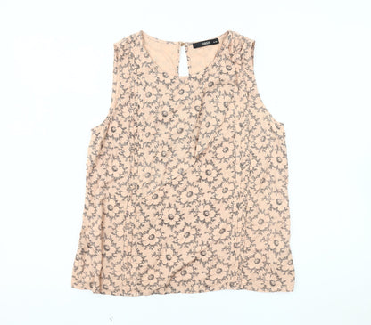 Womens UK Size 10 Oasis Beige Basic Blouse