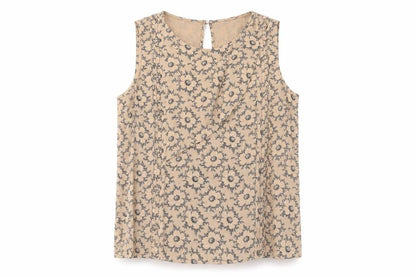 Womens UK Size 10 Oasis Beige Basic Blouse