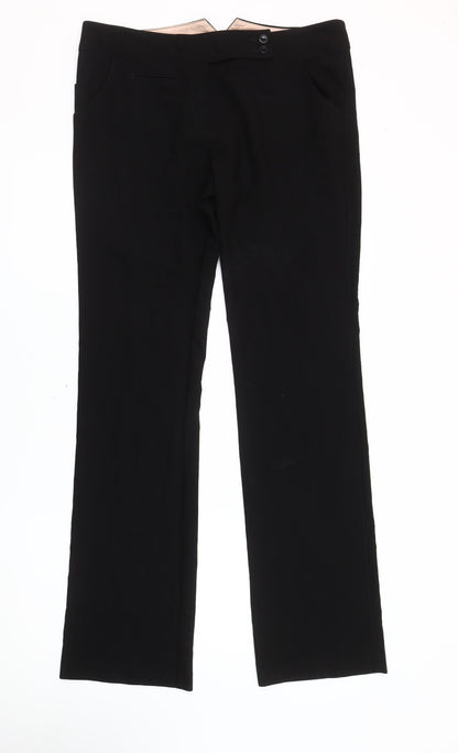 Topshop Black Straight Trousers - Women's Size 14