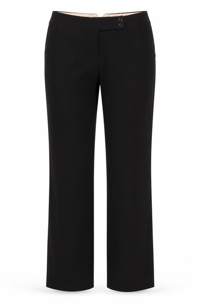 Topshop Black Straight Trousers - Women's Size 14
