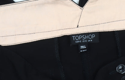 Topshop Black Straight Trousers - Women's Size 14