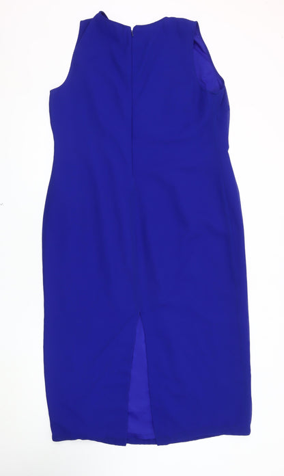 Kaleidoscope Women's Blue Sheath Dress, Size 18, Party-Ready