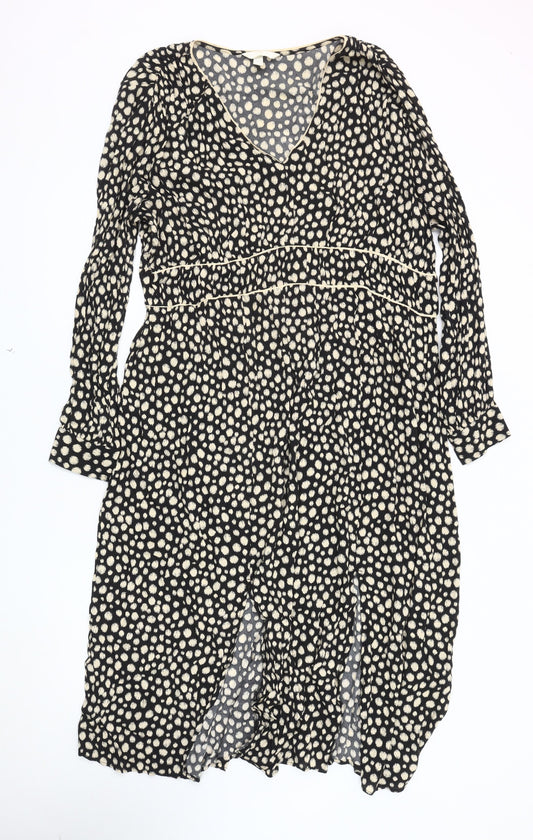 H&M Women's Black Polka Dot Maternity Dress XL