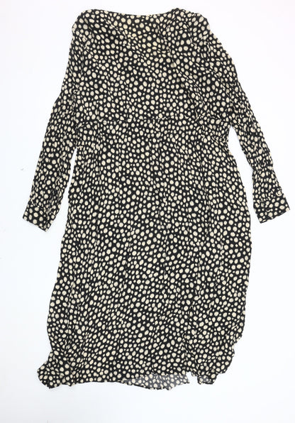 H&M Women's Black Polka Dot Maternity Dress XL