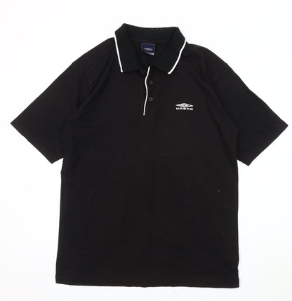 Umbro Men's Black Polo Shirt M - Casual Comfort