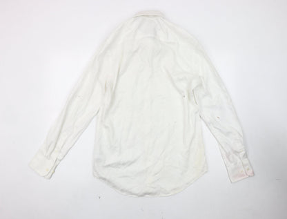 Jeff Banks Men's White Slim Fit Button-Up Shirt 15