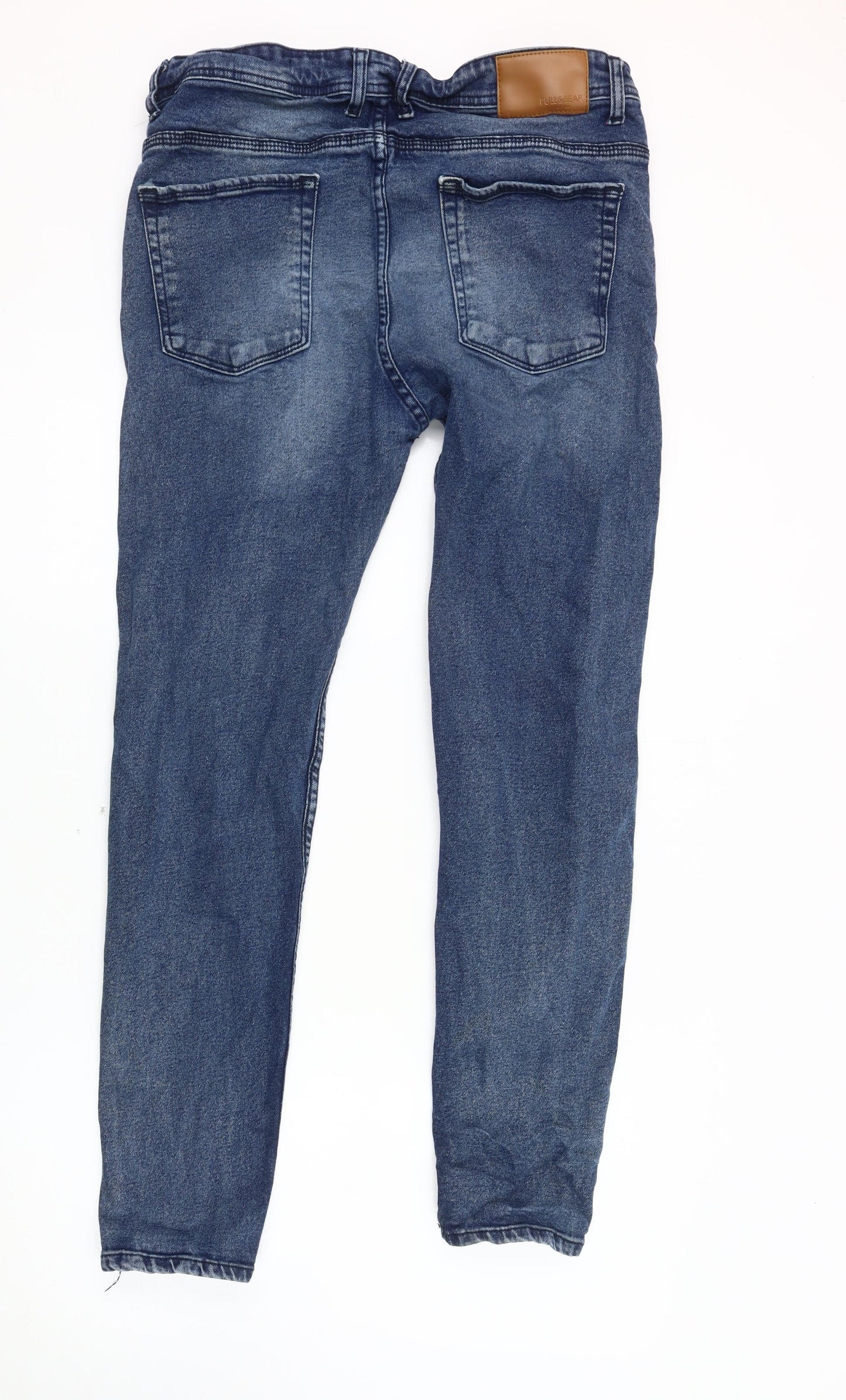 Pull & Bear Women Blue Distressed Straight Jeans