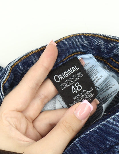 Pull & Bear Women Blue Distressed Straight Jeans