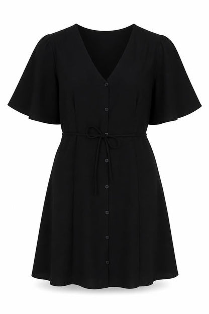 ASOS DESIGN Black Women's Dress Size 10 V-Neck