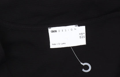 ASOS DESIGN Black Women's Dress Size 10 V-Neck