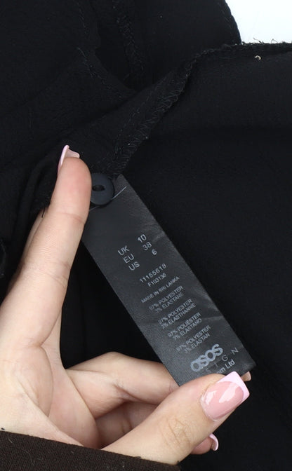 ASOS DESIGN Black Women's Dress Size 10 V-Neck