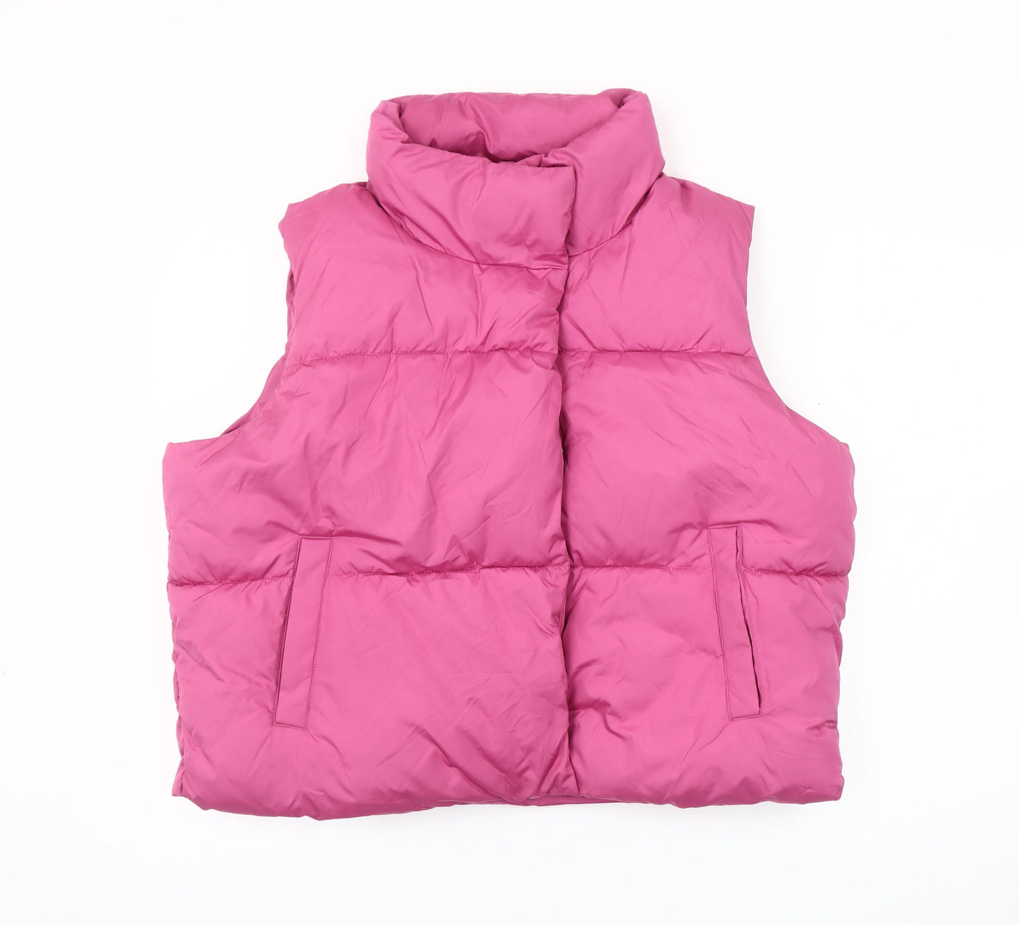 Old Navy Women's Pink Puffer Waistcoat, Size L, Casual