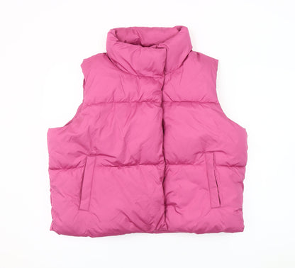 Old Navy Women's Pink Puffer Waistcoat, Size L, Casual