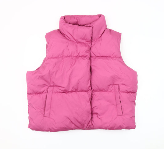 Old Navy Women's Pink Puffer Waistcoat, Size L, Casual