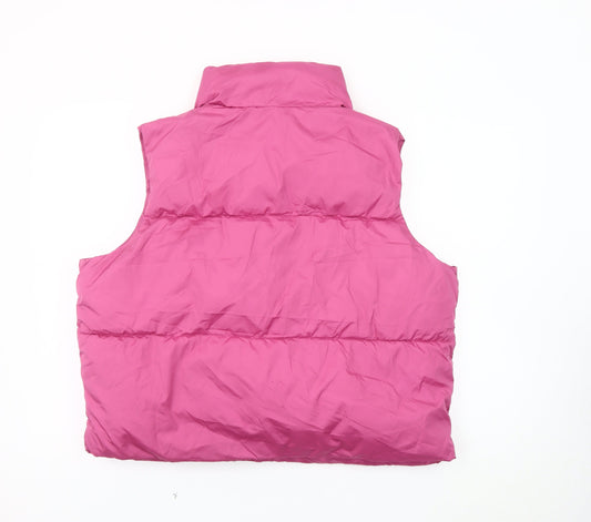 Old Navy Women's Pink Puffer Waistcoat, Size L, Casual