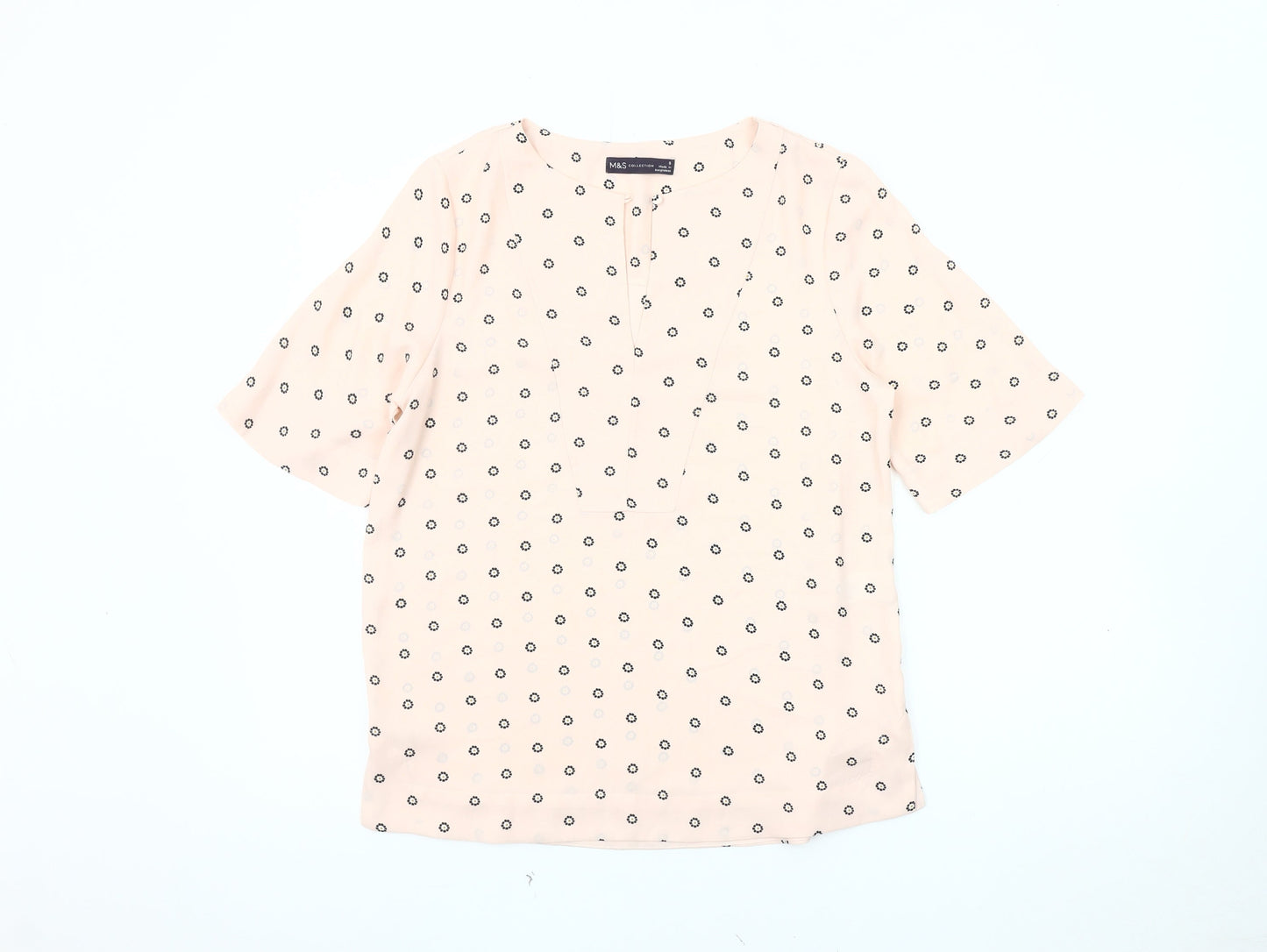 Womens UK Size 8 Marks and Spencer Pink Basic Blouse