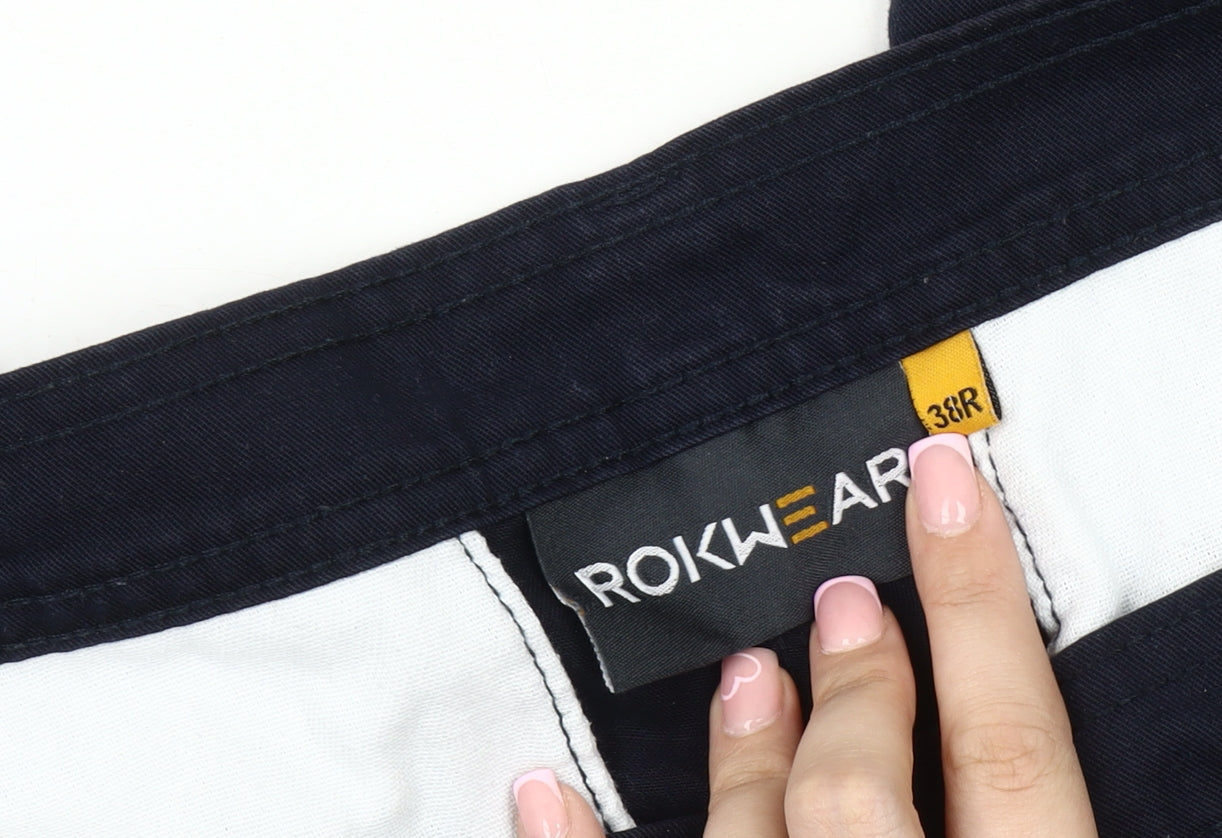 Rokwear Men's Blue Cargo Work Trousers Size 38R