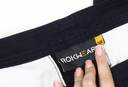Rokwear Men's Blue Cargo Work Trousers Size 38R