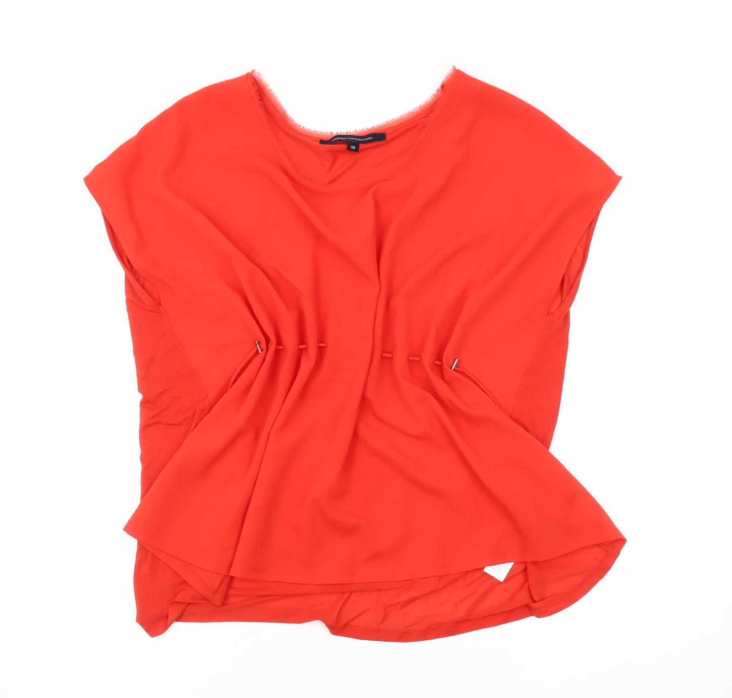 Womens UK Size XS French Connection Red Basic T-Shirt